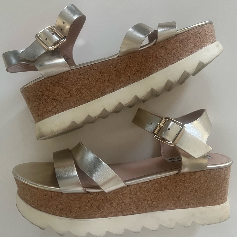 Gold Platform Sandals by Steve Madden